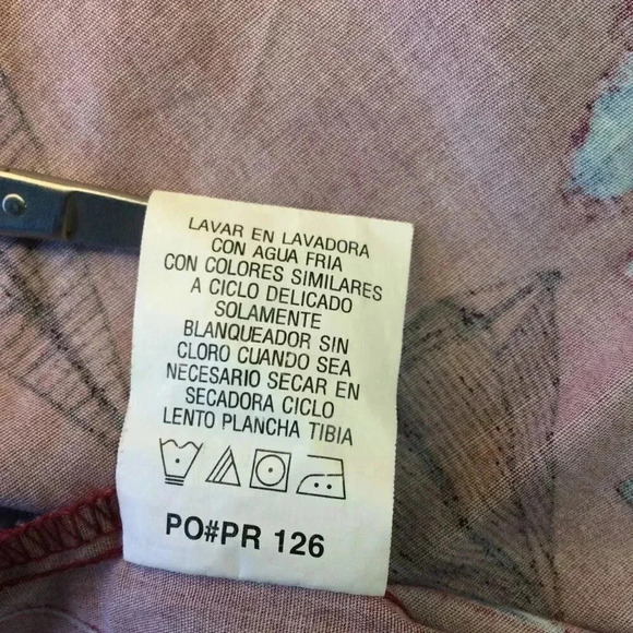 Vintage Natural Issue Mens Red Nautical Wrinkle Free Oxford Dress Shirt Small - Picture 6 of 10